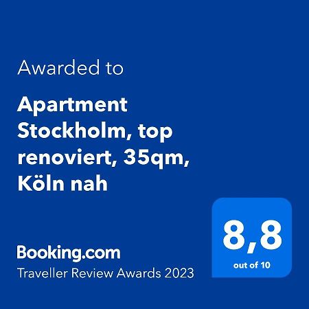 Apartment Stockholm, top renoviert, 35qm, Köln nah Bergisch Gladbach Exteriör bild