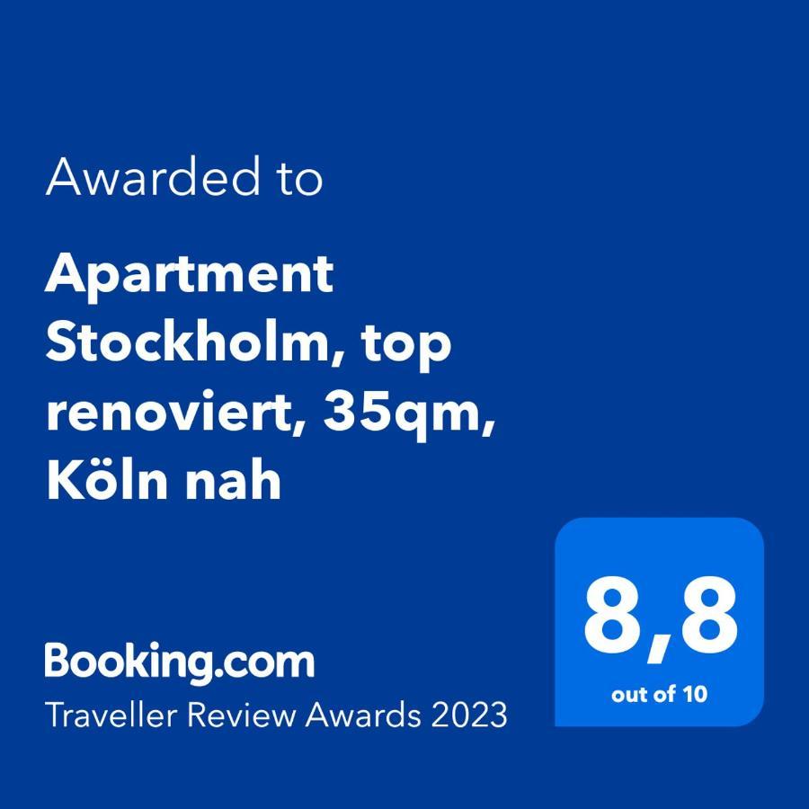 Apartment Stockholm, top renoviert, 35qm, Köln nah Bergisch Gladbach Exteriör bild